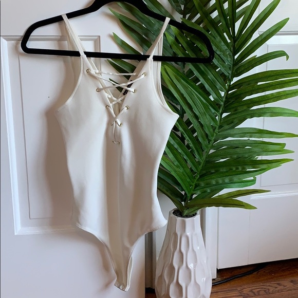 Express Tops - White bodysuit